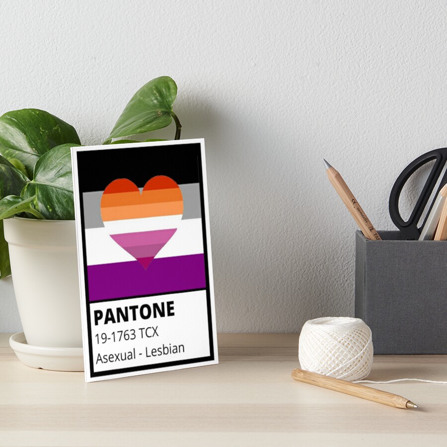 Asexual Lesbian Pantone Pride Sticker Art Board Print By Hecatedesigns Redbubble 9606