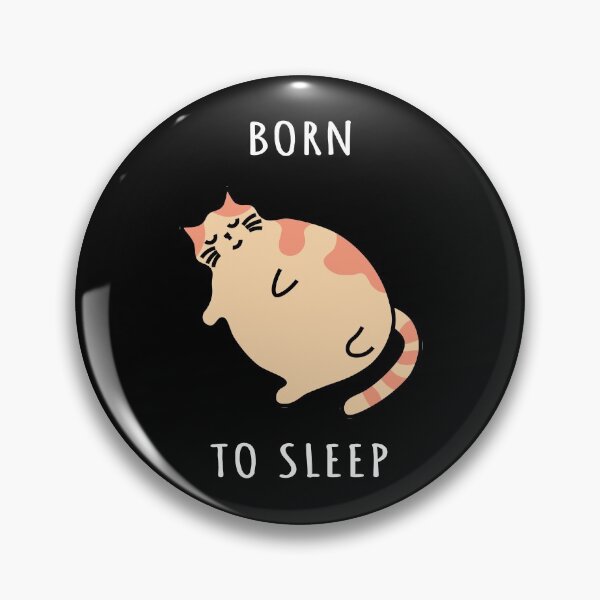 Item preview, Cute fat sleeping cat or napping cat. Born to sleep kitty designed and sold by plumpjose.