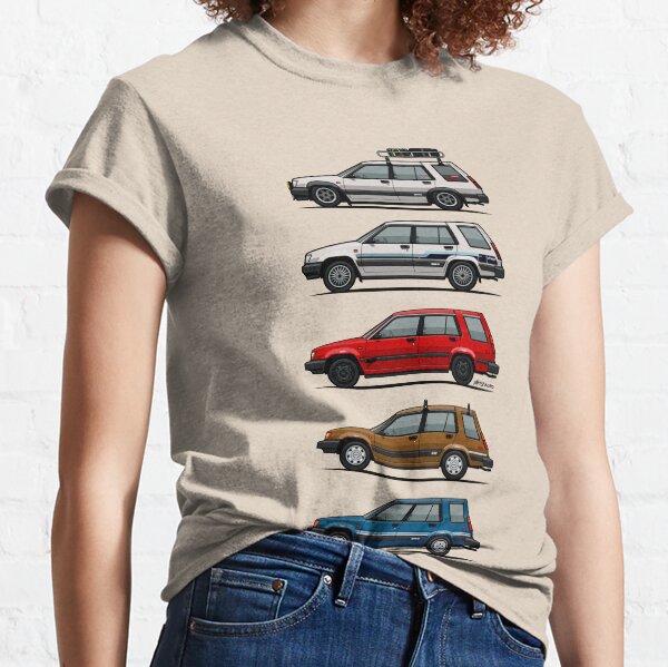 Stack Of Toyota Tercel Sr5 4wd Al25 Wagons Classic T-Shirt