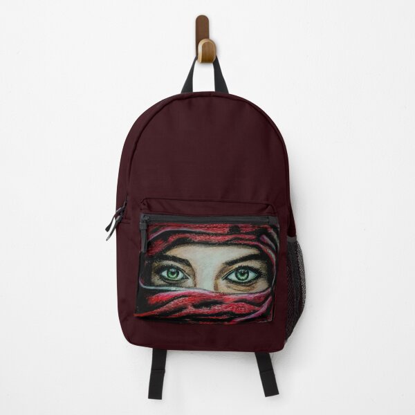 Item preview, Enchanted Green eyes & Red scarf designed and sold by Umama Tasnuva Aziz.