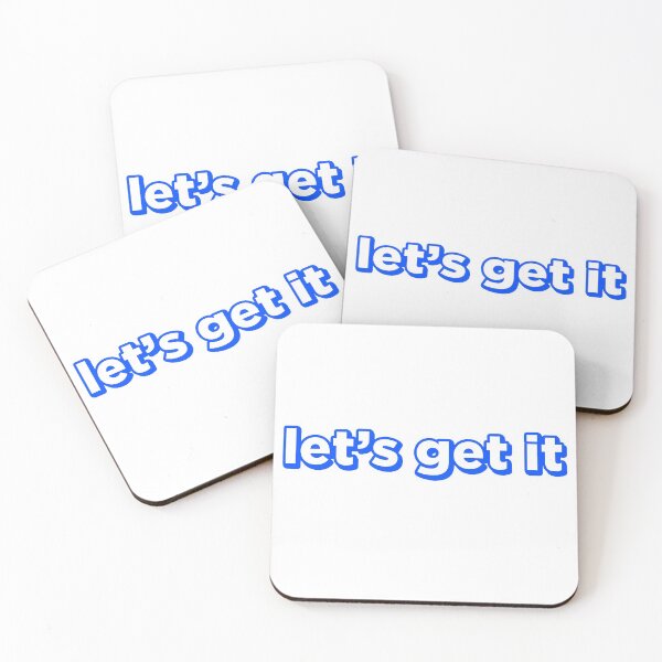 Item preview, Let's get it Blue 3d Text designed and sold by PeterPrv.
