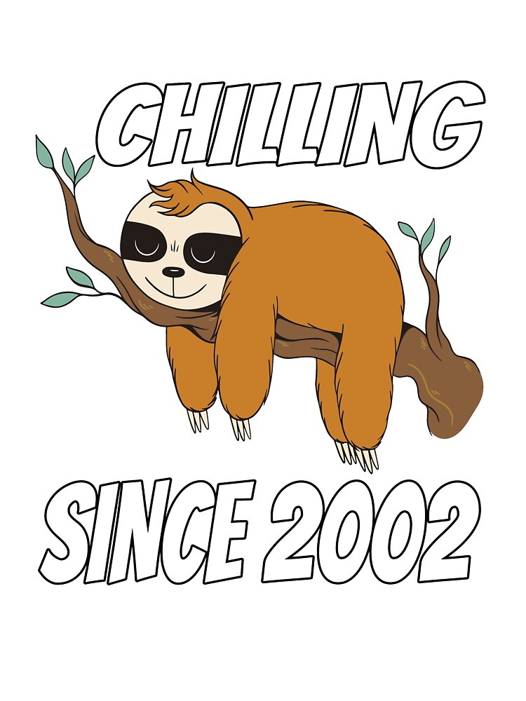 Funny Sloth 18th Birthday Chilling Since 02 Baby One Piece By Michael Beyer Redbubble