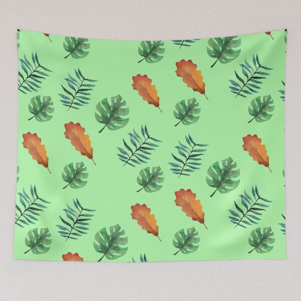 Item preview,  Christmas pattern green leaves designed and sold by IZ-STAR.