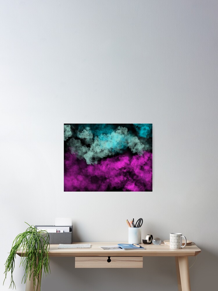 Thumbnail 2 of 3, Poster, Colorful clouds designed and sold by GabriellaParadi.