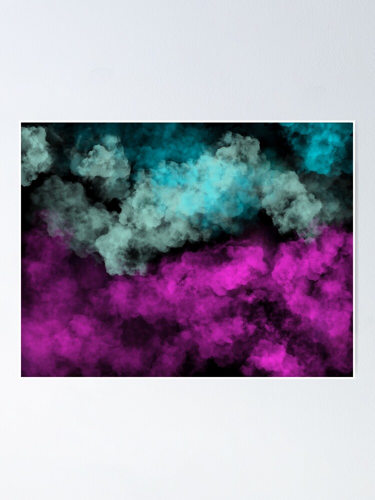 Thumbnail 1 of 3, Poster, Colorful clouds designed and sold by GabriellaParadi.
