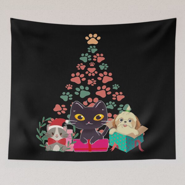 Item preview, Paws Christmas Tree - Xmas Paws designed and sold by Coder-T.