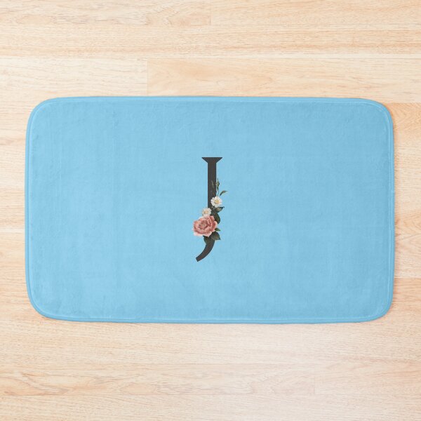 Item preview, Black On Blue Monogram Letter J | Floral Alphabet designed and sold by SerendipityNow.