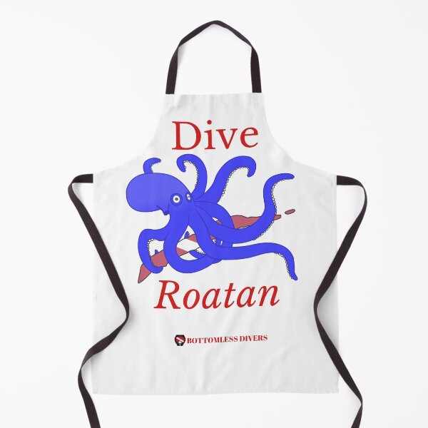 Item preview, Dive Roatan Blue Octopus with Red Font designed and sold by BottomlessDiver.