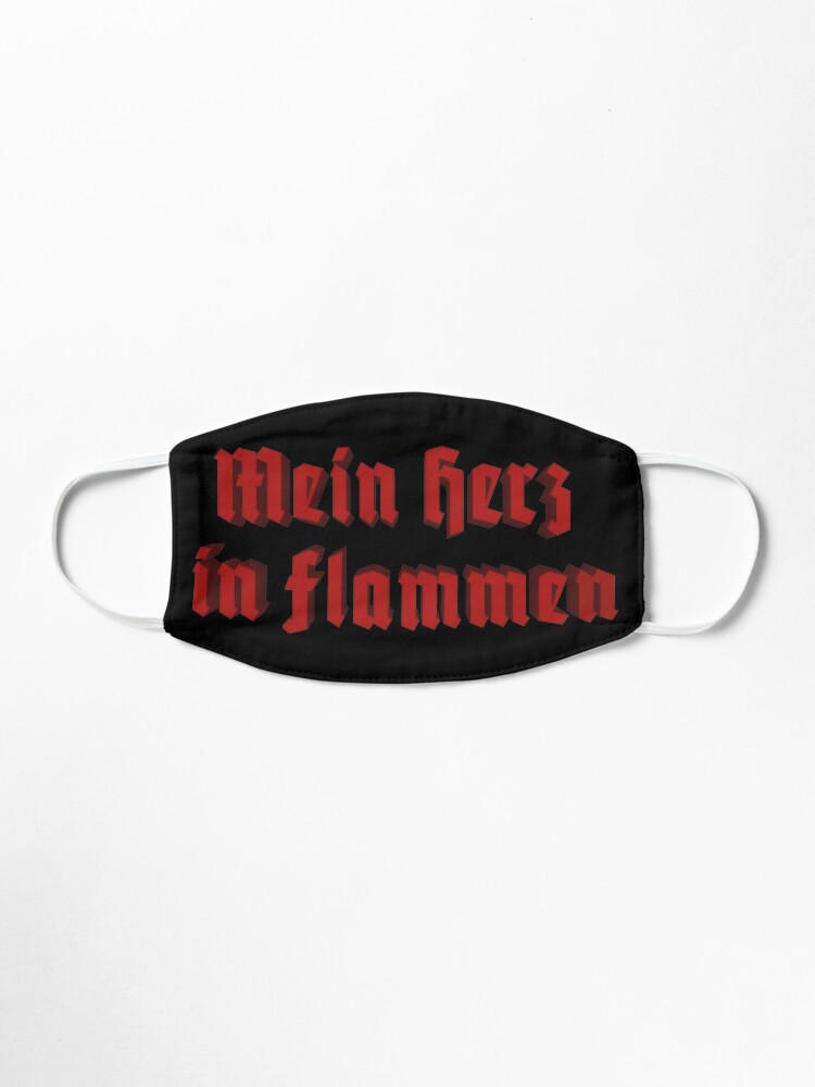 Mein Herz In Flammen Mask By Mansemat Redbubble