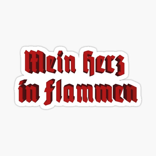 Mein herz in flammen Sticker