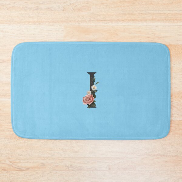 Item preview,  Black On Blue Monogram Letter I | Floral Alphabet designed and sold by SerendipityNow.
