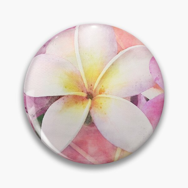 Item preview, Tropical Hawaiian plumeria flower designed and sold by SilverSpiral.