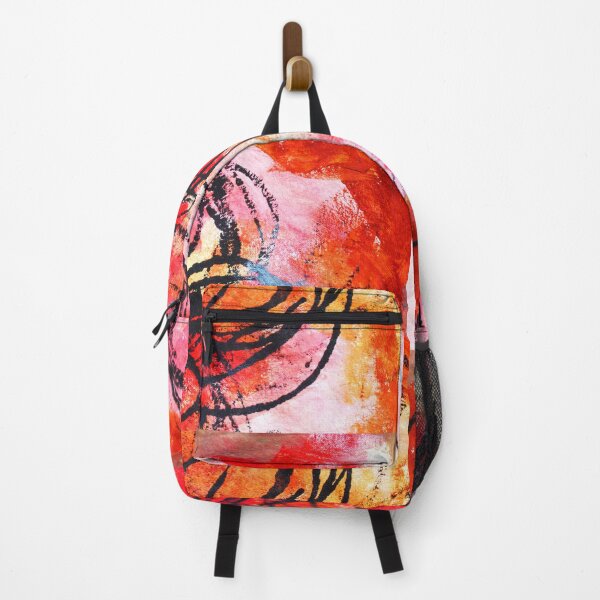 Item preview, Modern Hand Painted Abstract Art Red Pink Orange designed and sold by NancyMerkle.