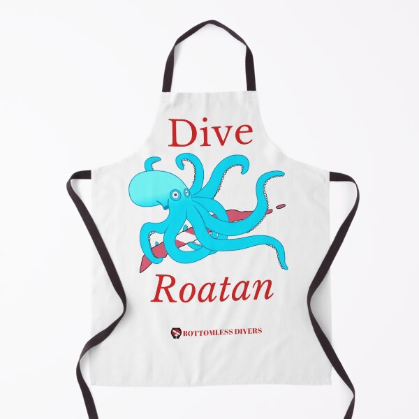Item preview, Dive Roatan Light Blue Octopus with Red Font designed and sold by BottomlessDiver.