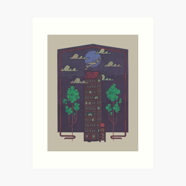 The Towering Bed and Breakfast of Unparalleled Hospitality Art Print