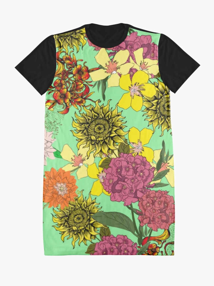 Alternate view of Beautiful Floral design Graphic T-Shirt Dress