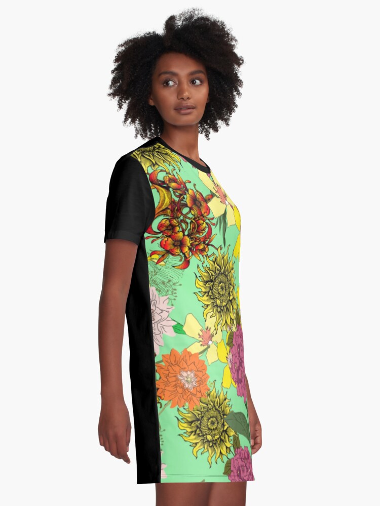 Alternate view of Beautiful Floral design Graphic T-Shirt Dress