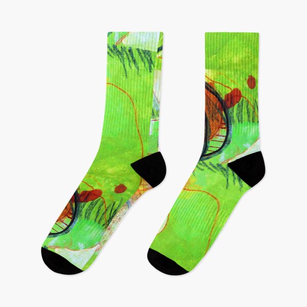 Item preview, Modern Hand Painted Abstract Art Red and Green designed and sold by NancyMerkle.