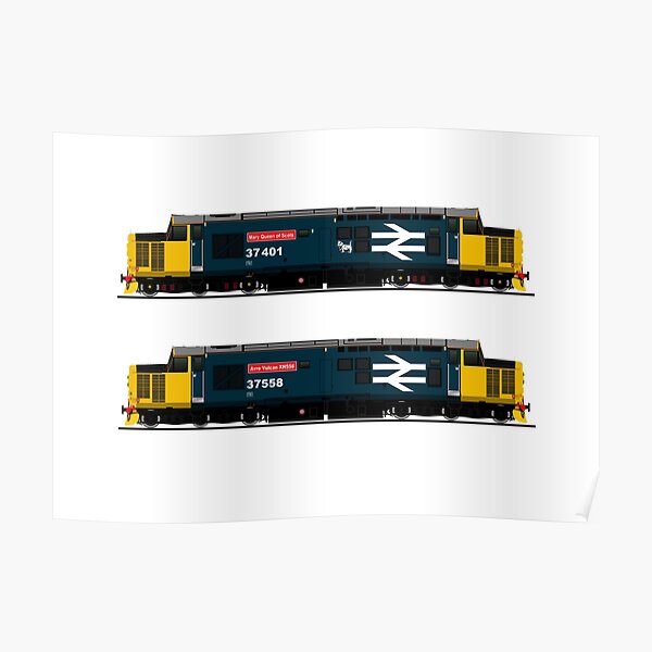 Railwayana Class 37 Poster