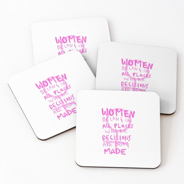 Item preview, Women belong in all places where decisions are being made RBG quote designed and sold by MarMadeThat.