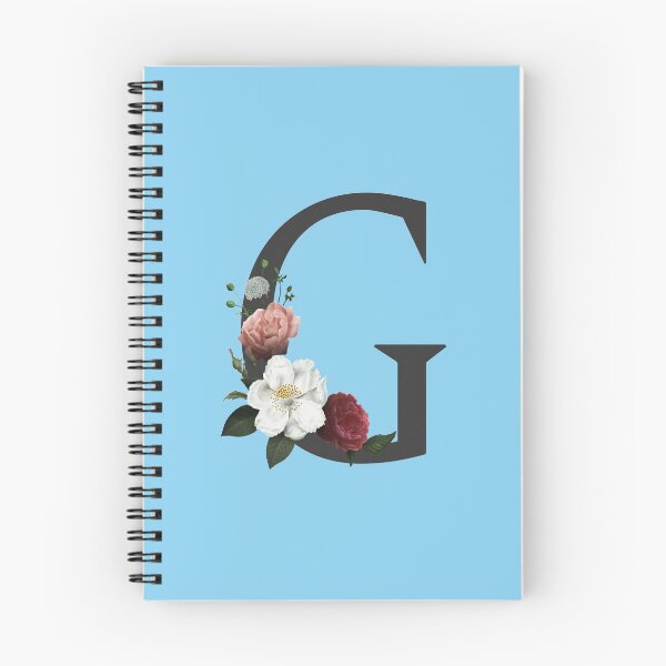 Item preview, Black On Blue Monogram Letter G | Floral Alphabet designed and sold by SerendipityNow.