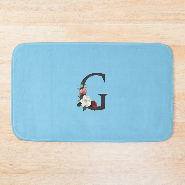 Item preview, Black On Blue Monogram Letter G | Floral Alphabet designed and sold by SerendipityNow.