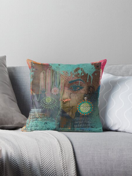 Item preview, Intuition // abstract collage modern spiritual multicolour artwork design designed and sold by Dorota Nowacka.