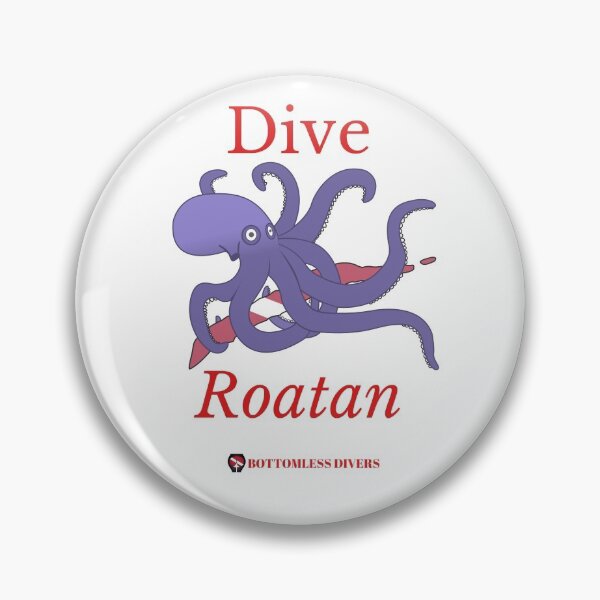 Item preview, Dive Roatan Purple Octopus with Red Font designed and sold by BottomlessDiver.