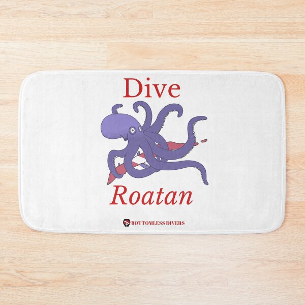 Item preview, Dive Roatan Purple Octopus with Red Font designed and sold by BottomlessDiver.