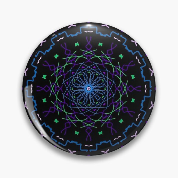 Artikelvorschau, Neon-Mandala auf schwarzem Hintergrund entworfen und verkauft von AgnesPerry2020.