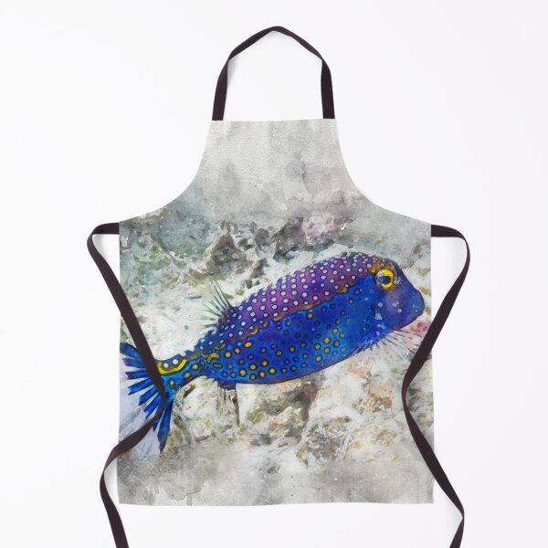 Item preview, Hawaiian spotted boxfish coral reef fish designed and sold by SilverSpiral.