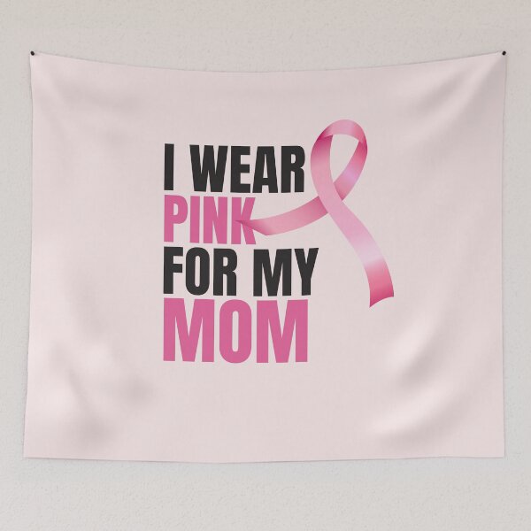 Item preview, I wear pink for my mom with black and pink type designed and sold by dana-mie.