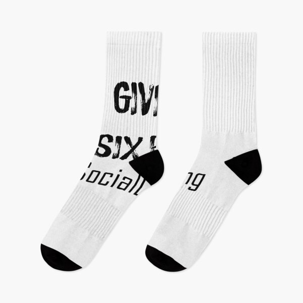 Item preview, Give Me Six Feet Mask Social Distancing Hygiene designed and sold by Two Left Hands Design.