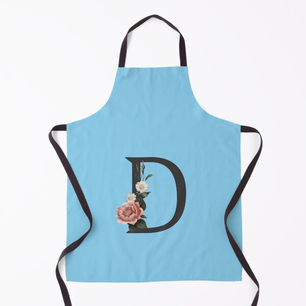 Item preview, Black On Blue Monogram Letter D | Floral Alphabet designed and sold by SerendipityNow.