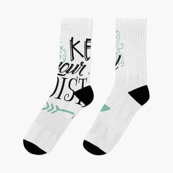Item preview, Keep Your Distance Mask Social Distancing Hygiene designed and sold by Two Left Hands Design.