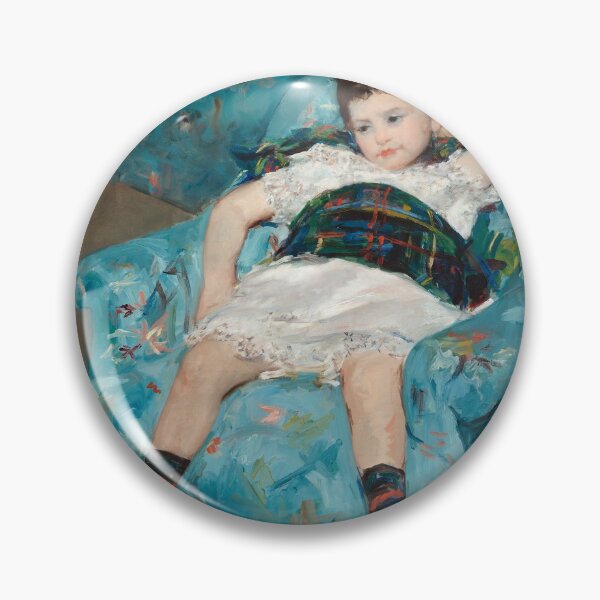 Item preview, Little Girl in a Blue Armchair by Marie Cassatt painting designed and sold by mutsumiit.