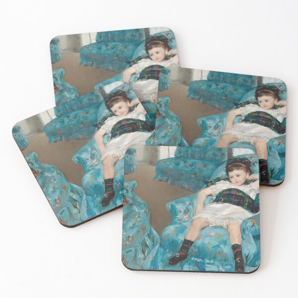 Item preview, Little Girl in a Blue Armchair by Marie Cassatt painting designed and sold by mutsumiit.
