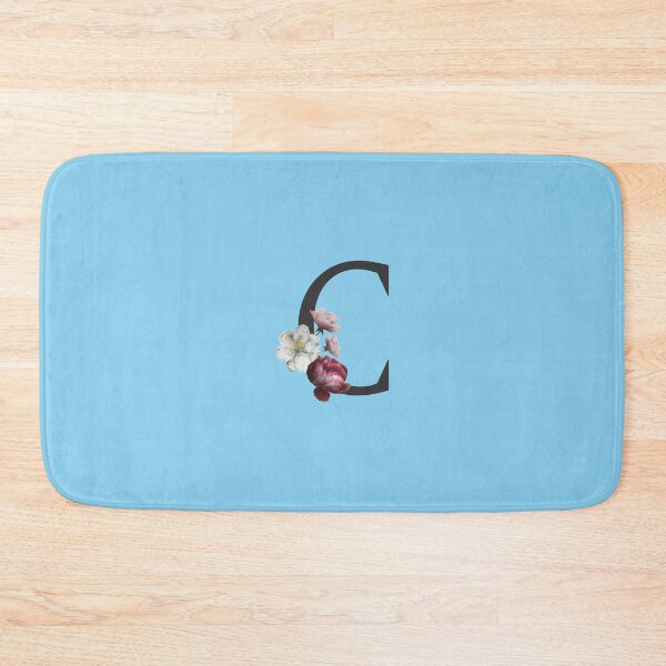 Item preview, Black On Blue Monogram Letter C | Floral Alphabet designed and sold by SerendipityNow.