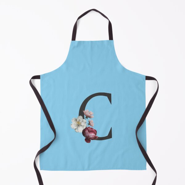Item preview, Black On Blue Monogram Letter C | Floral Alphabet designed and sold by SerendipityNow.