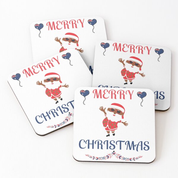 Item preview, Australian Merry Christmas Cool Santa designed and sold by NickDsigns.