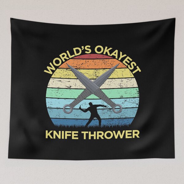 Item preview, World's Okayest Knife Thrower print designed and sold by jakehughes2015.