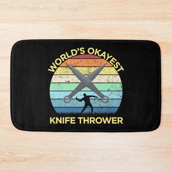 Item preview, World's Okayest Knife Thrower print designed and sold by jakehughes2015.