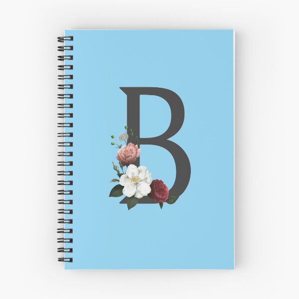 Item preview, Black On Blue Monogram Letter B | Floral Alphabet designed and sold by SerendipityNow.