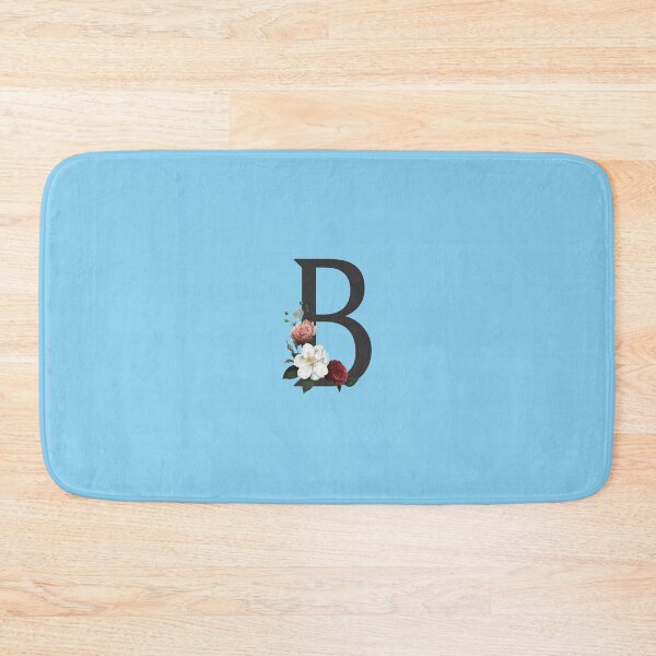 Item preview, Black On Blue Monogram Letter B | Floral Alphabet designed and sold by SerendipityNow.