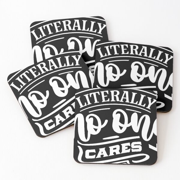 Item preview, Literally No One Cares funny Anti-Social humour  designed and sold by Tatt-Hooligans.