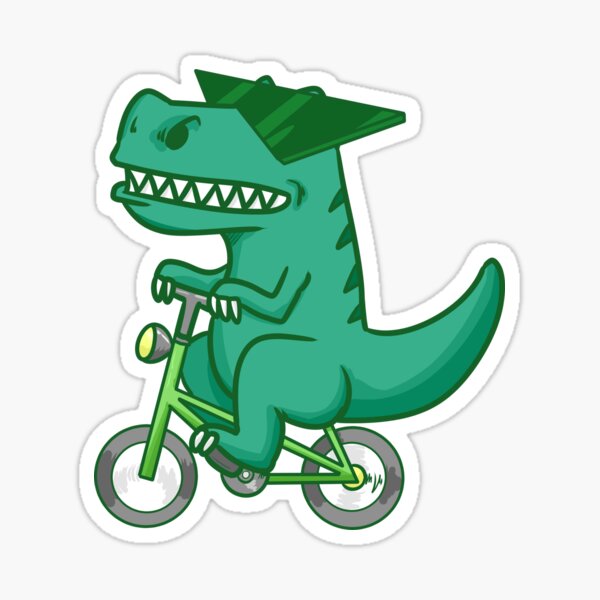 Cool Dino Baby Bike Funny Sticker