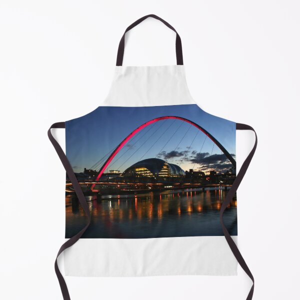 Item preview, Newcastle Bridges and Sage Building at night designed and sold by leephotoofyork.