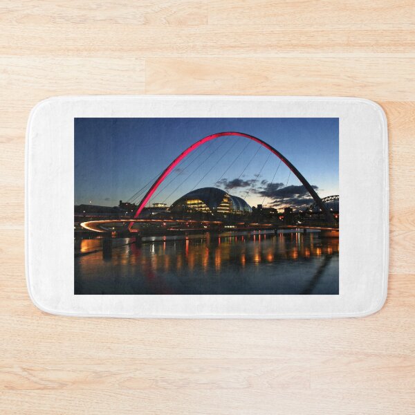 Item preview, Newcastle Bridges and Sage Building at night designed and sold by leephotoofyork.