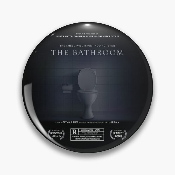 Item preview, The Bathroom Funny Horror Movie Poster Sign designed and sold by BrianSmith84.