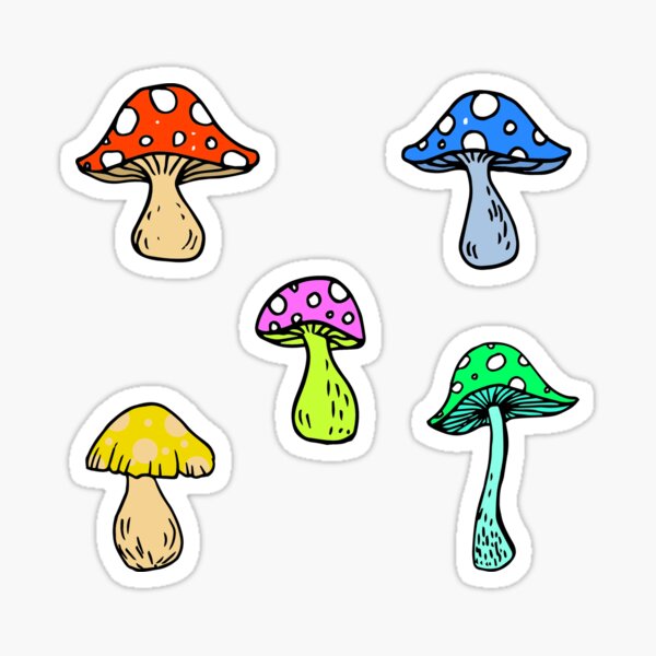 5" P AZURESCENS psychedelic mushroom vinyl sticker Trippy decal for laptop bong 